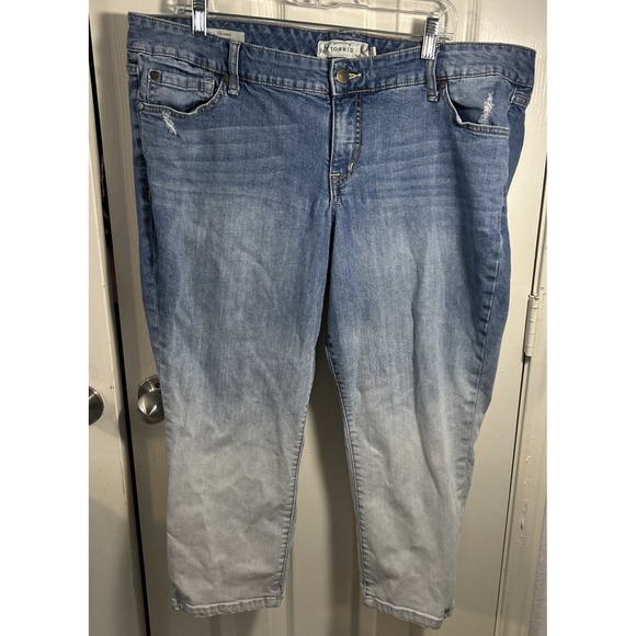 torrid Denim - Torrid Womens Capri Jeans Skinney Size 20 Blue Color Fade